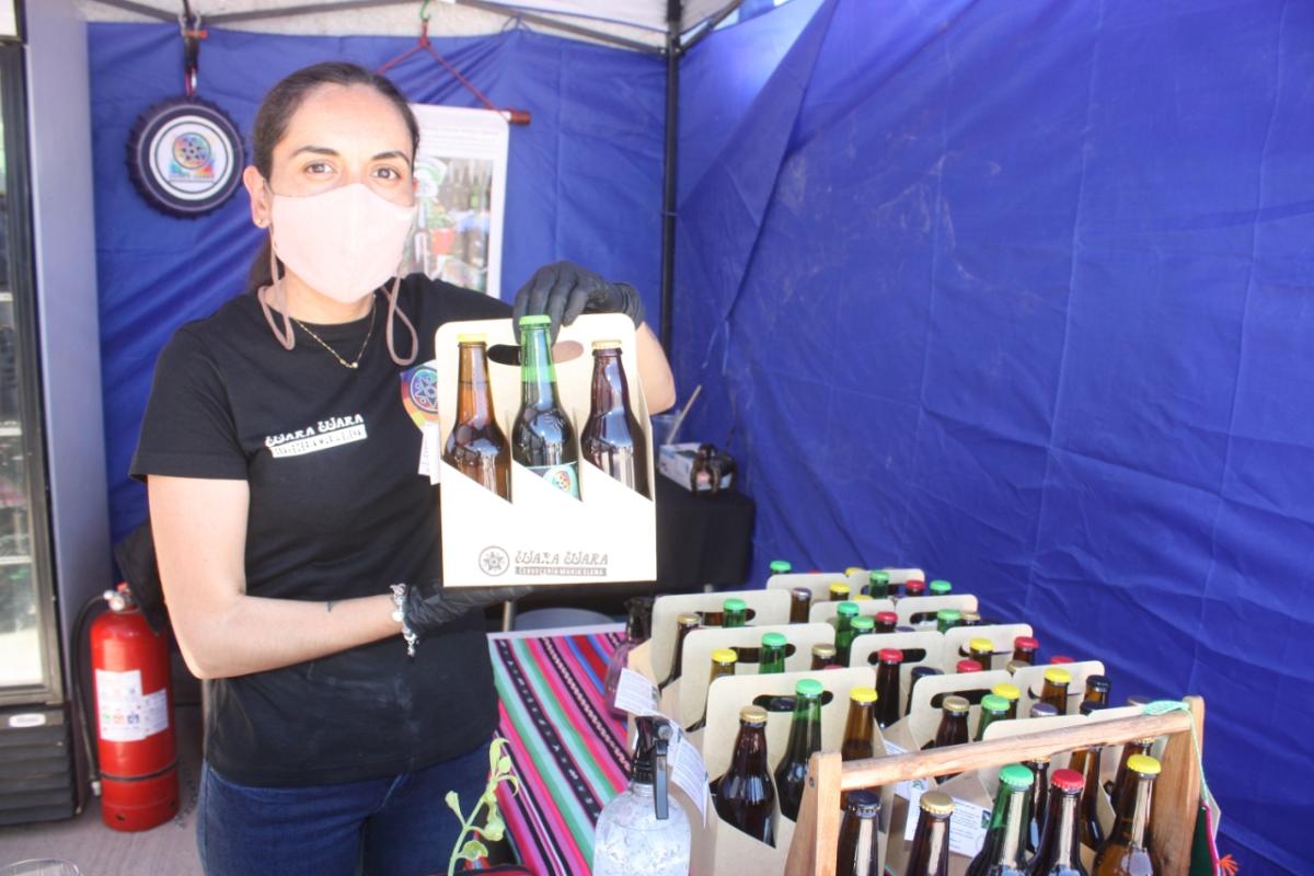 Yessenia Gonzalez with craft beer