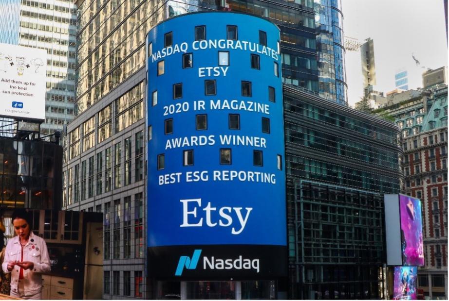 The Etsy Team was awarded ‘Best in ESG Reporting’ by IR Magazine