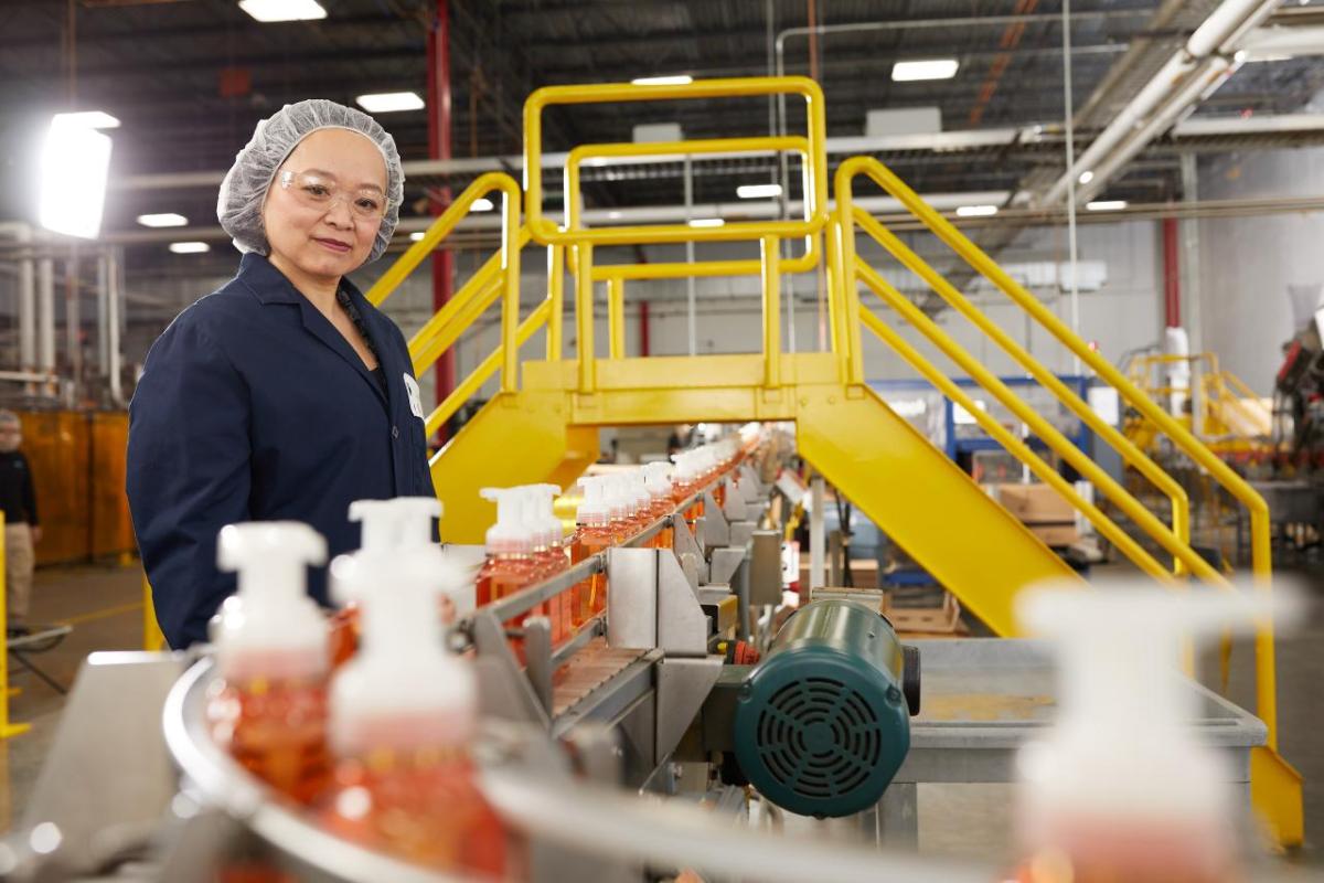 person working in a factory