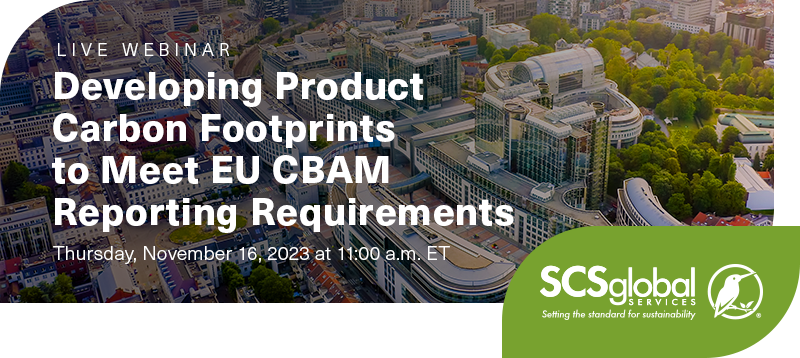 Complimentary CBAM Webinar Hosted by SCS Global Services