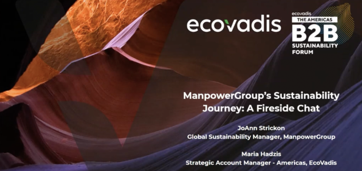 EcoVadis B2B: ManpowerGroup's Sustainability Journey - A Fireside Chat