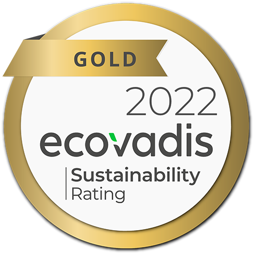 Gold 2022 EcoVadis Sustainability Rating