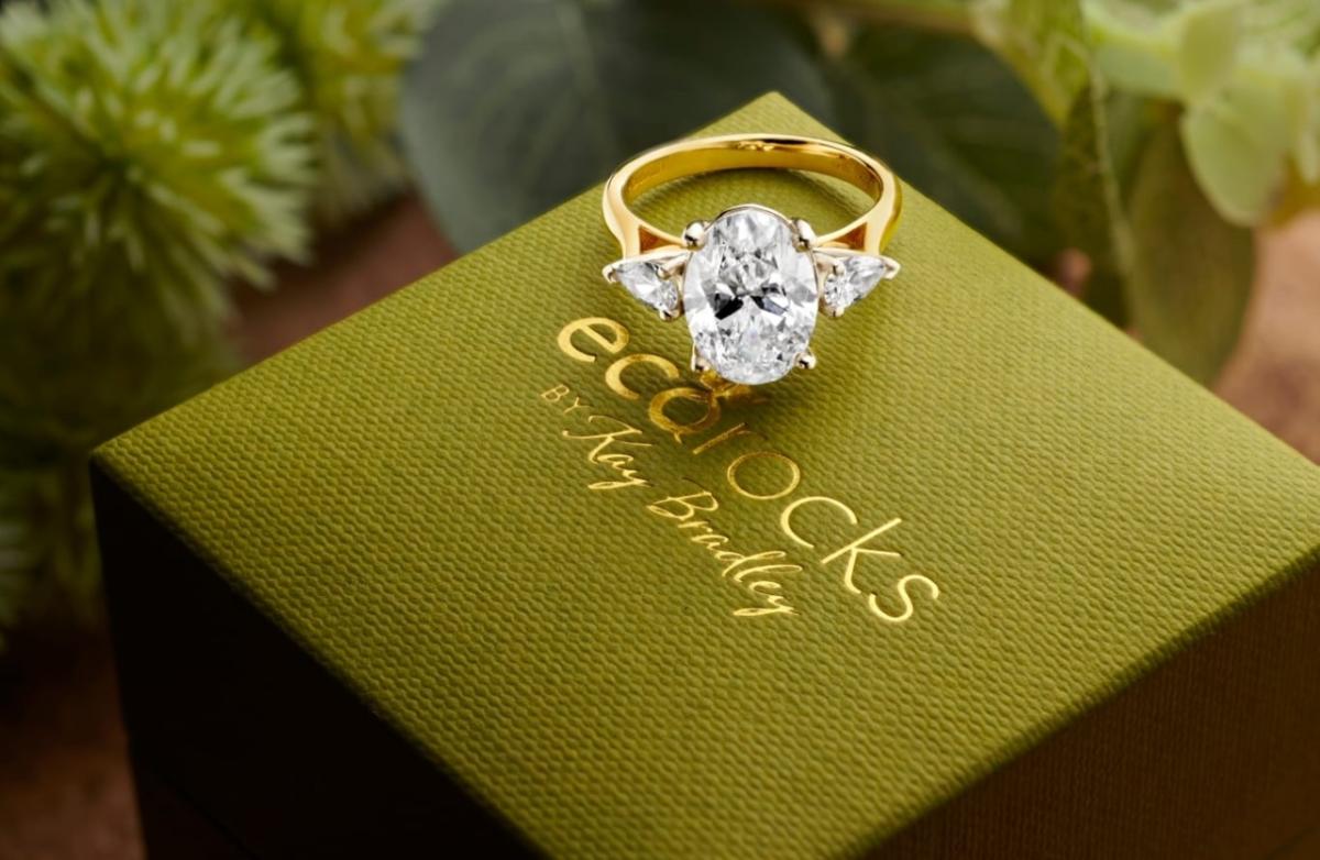 Eco Rocks by Kay Bradley laboratory-grown diamond ring