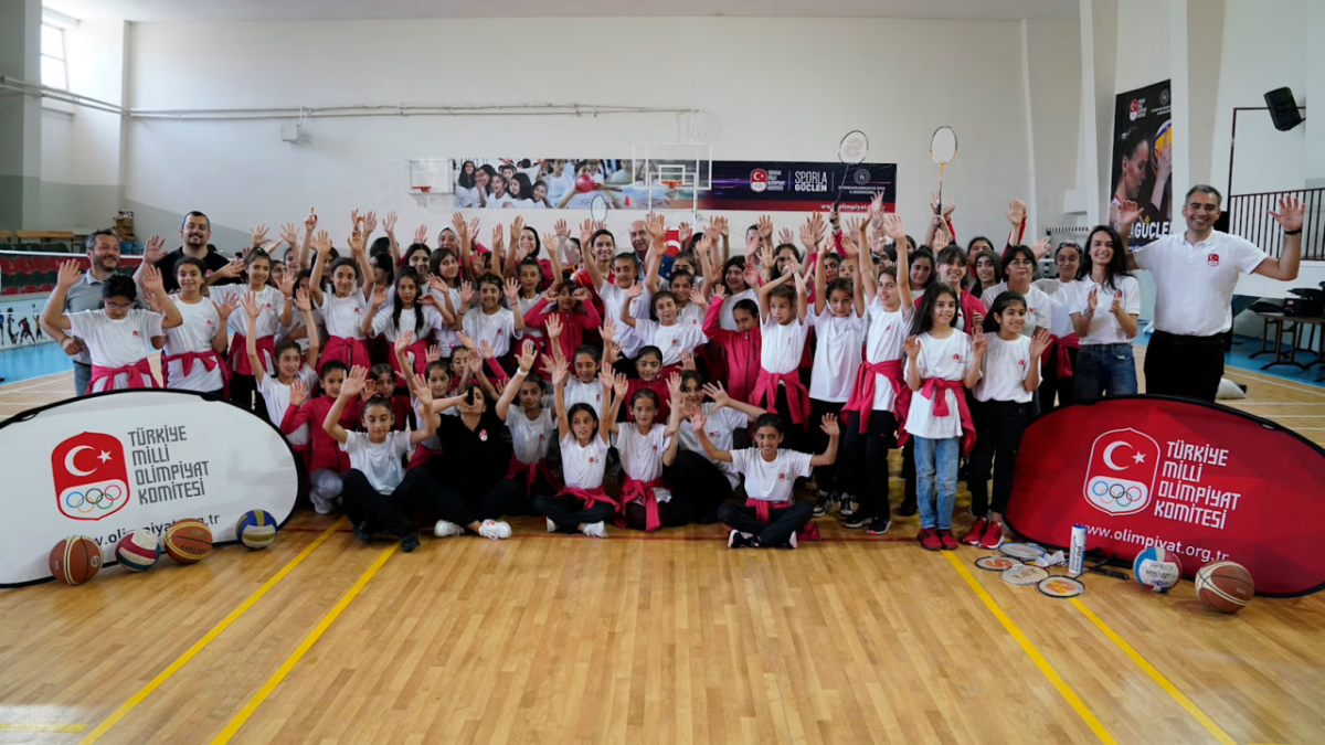 Group of students in a gym