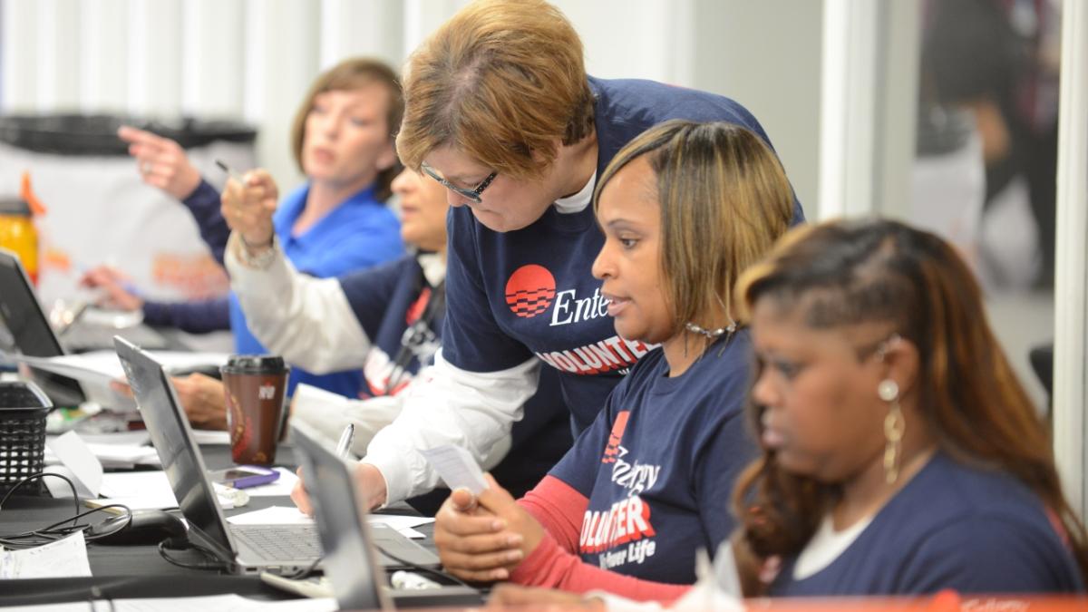 Entergy supports free tax preparation services in person or virtually at VITA tax preparation sites Entergy employees volunteer at free tax preparation services in person or virtually at VITA tax preparation sites