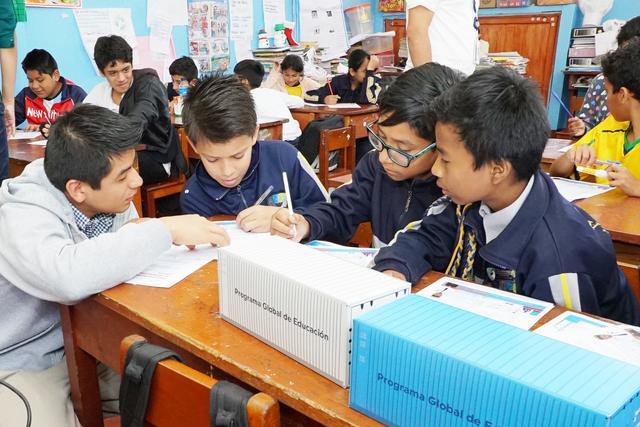 children in classroom