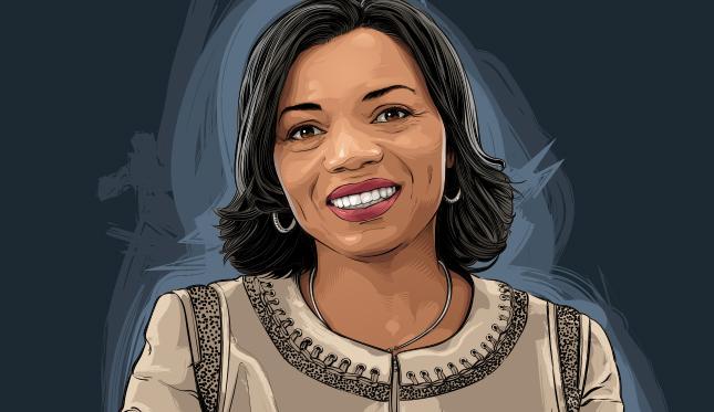 Erika Irish Brown, Bloomberg’s Global Head of Diversity and Inclusion. Illustration by Cristiano Siqueira.