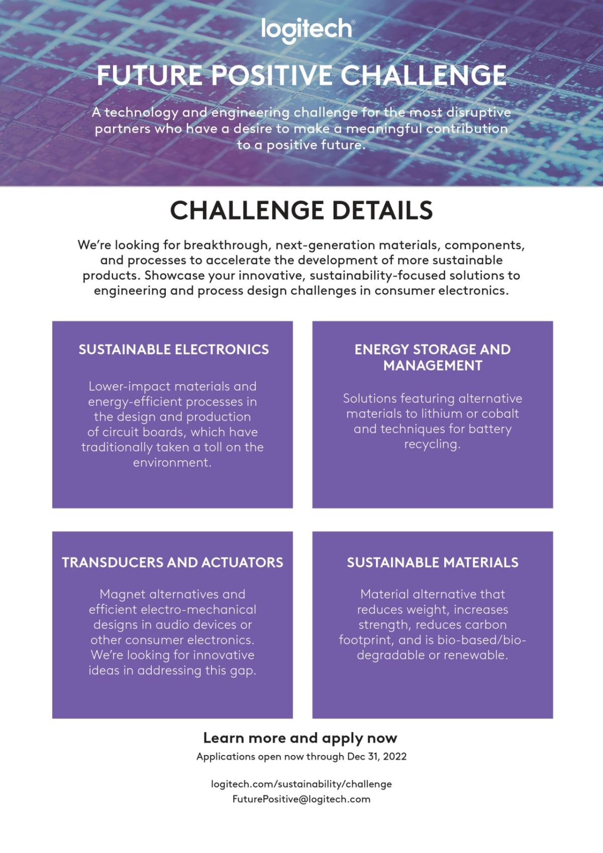 Logitech Announces Future Positive Technology Challenge