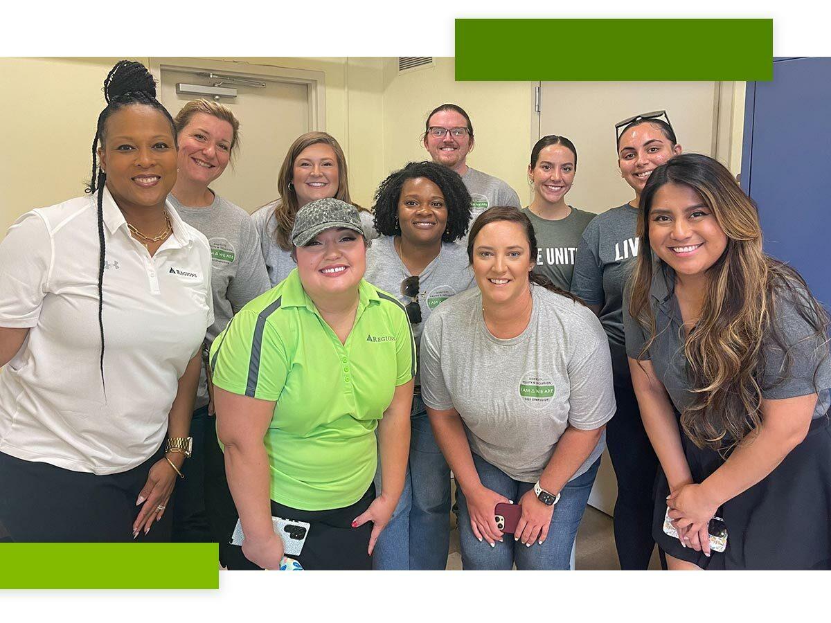 Group of people smiling