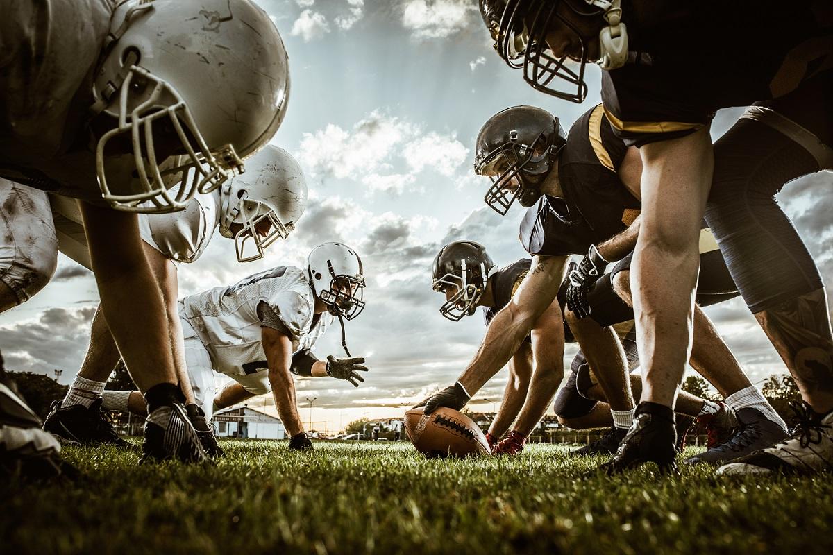 football players on the field