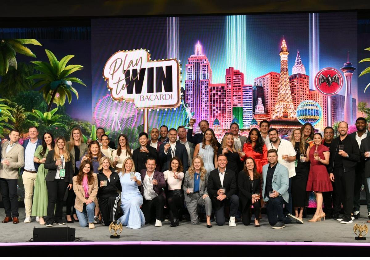 Group photo of Bacardi employees celebrating
