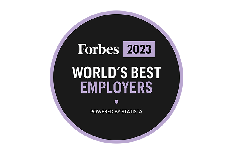 Forbes 2023 World's Best Employers logo