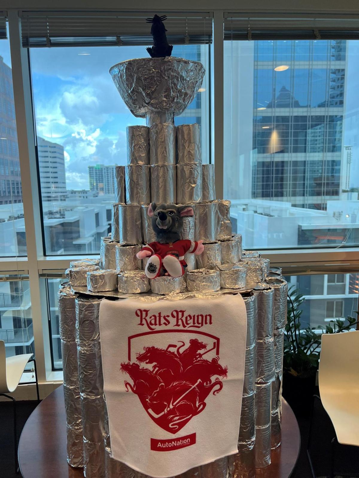 Fort Lauderdale CAN food drive sculpture.
