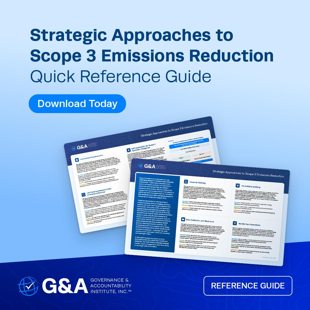 G&A's New Reference Guide on “Strategic Approaches to Scope 3 Emissions”
