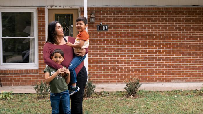 Consuelo Rosales and her children.