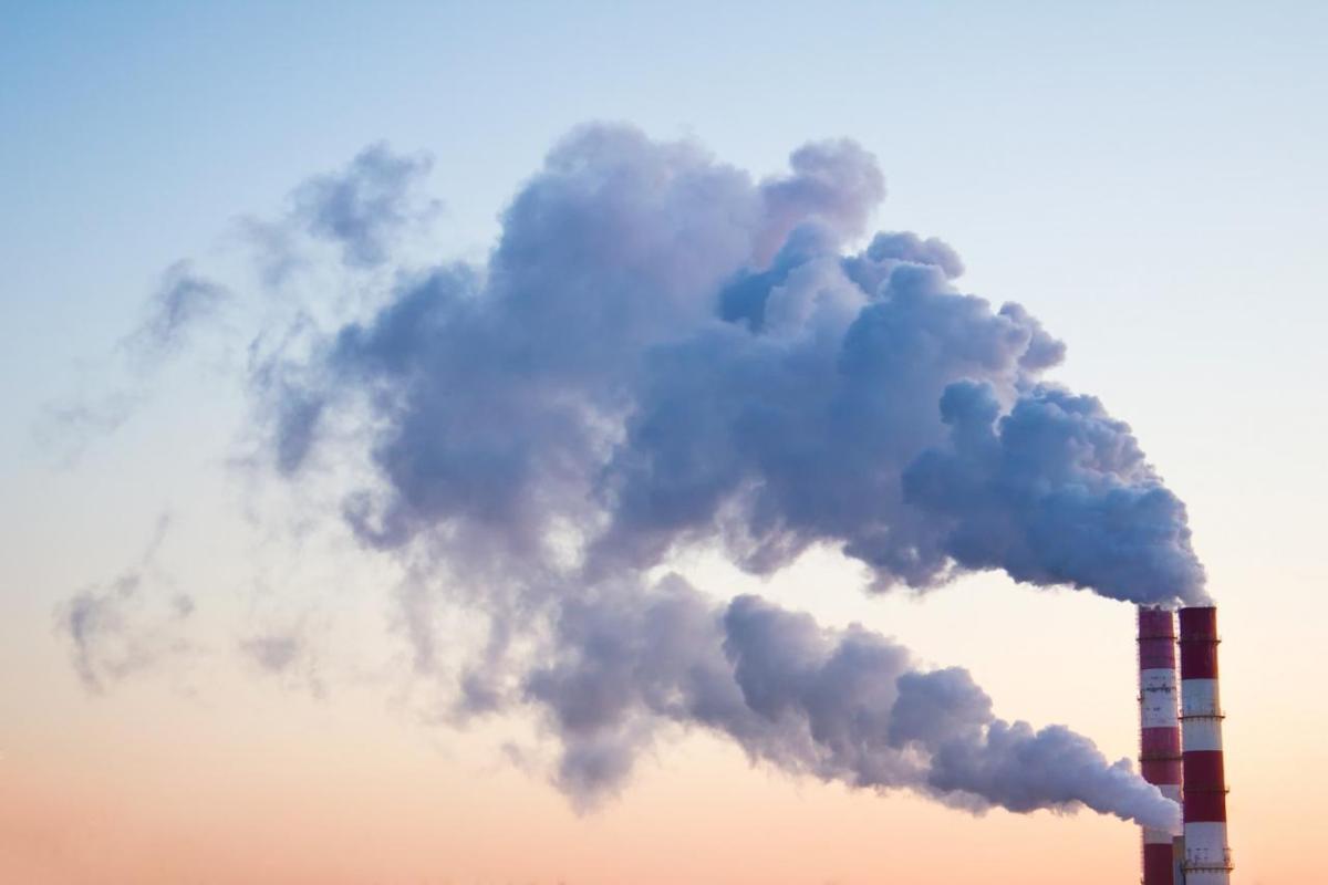 Vapor Emitting from Smoke Stacks