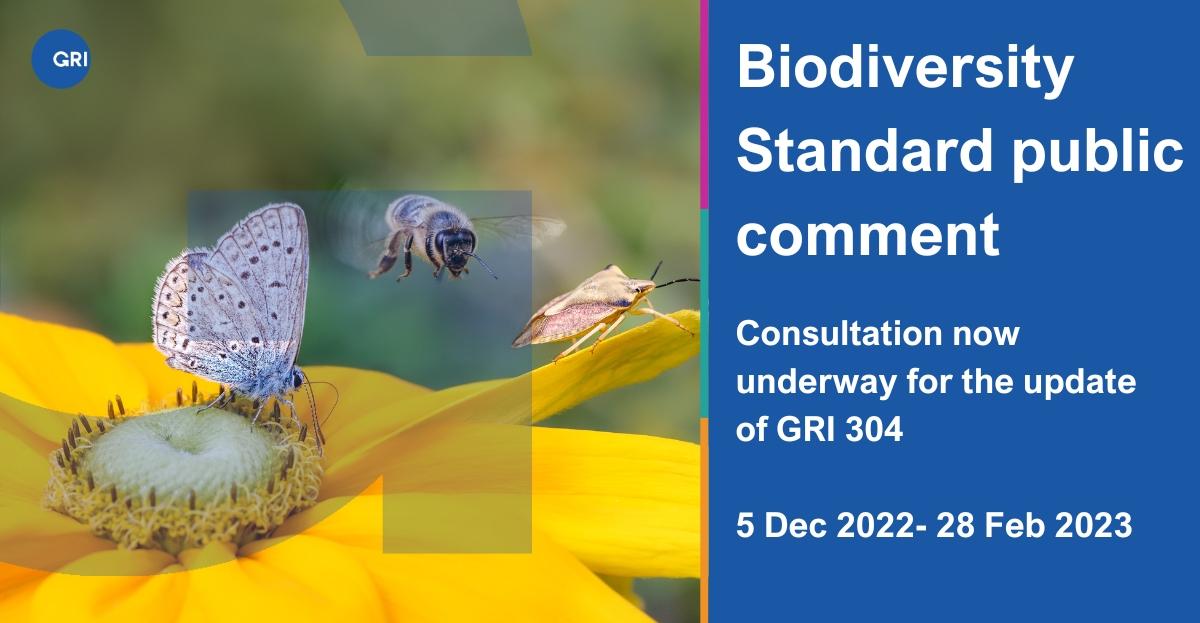 GRI Biodiviversity consultation underway