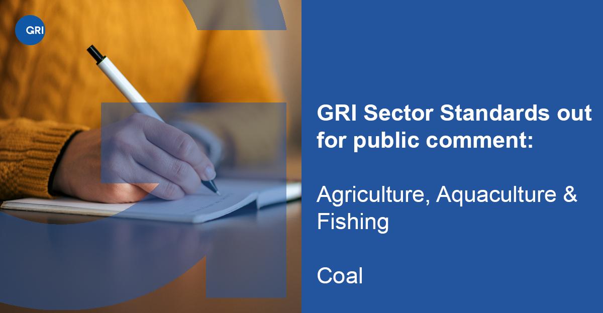 Draft Sector Standards from Global Reporting Initiative
