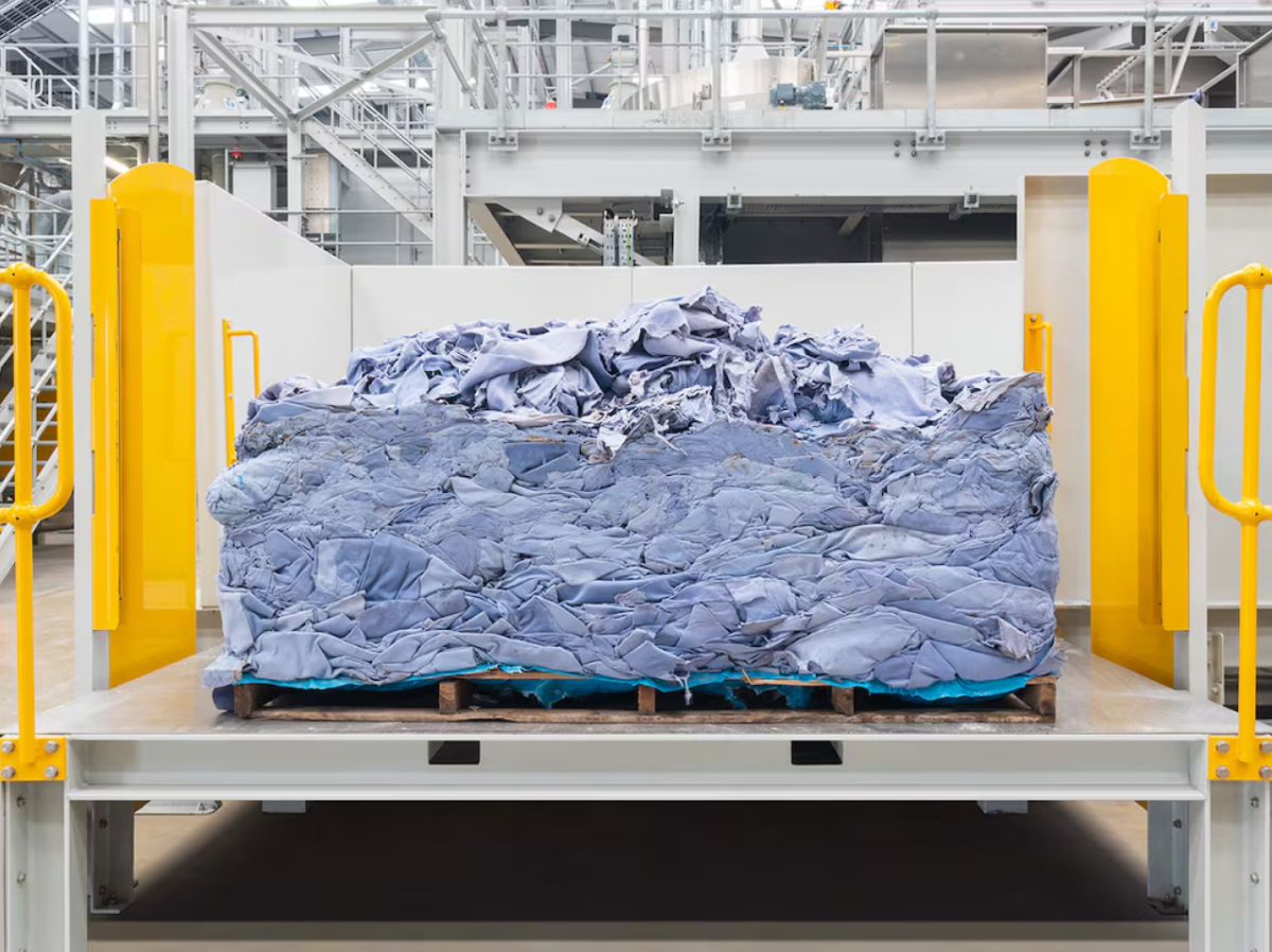 Leather scraps at the Geo Phoenix facility