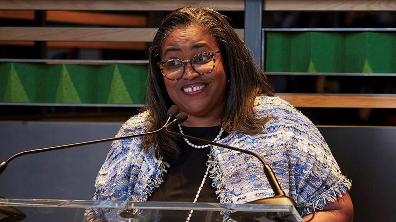 Gigi Dixon, Wells Fargo’s head of External Engagement, Diverse Segments, Representation & Inclusion, joins alliance of Milwaukee organizations to kick-off $7.5 million grant to expand affordable homeownership for families of color in Milwaukee. Gigi Dixon, Wells Fargo’s head of External Engagement, Diverse Segments, Representation & Inclusion