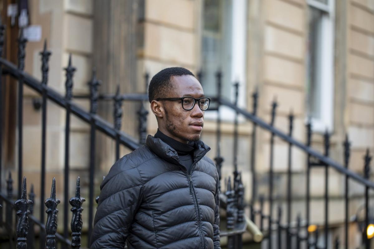 Azeez Abubakar in Glasgow, Scotland during COP26 on Nov. 6, 2021.