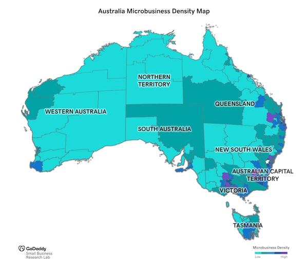 Australia Microbusiness Density Map