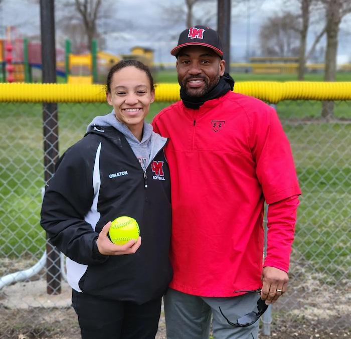 Ishmael Obleton with his daughter.