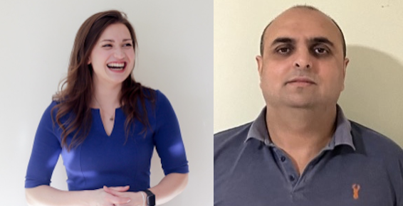Photo: Katherine Islim, GoDaddy Director of Product Management & Empower by GoDaddy Volunteer; R: Dinkar Jaitly, Software Developer & Empower by GoDaddy Volunteer Photo: Katherine Islim, GoDaddy Director of Product Management & Empower by GoDaddy Volunteer; R: Dinkar Jaitly, Software Developer & Empower by GoDaddy Volunteer