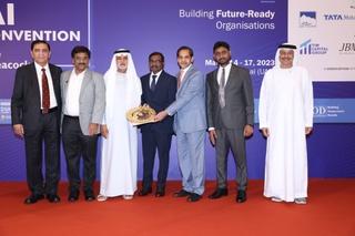 Golden Peacock Award being given to members of HARMAN Pune, India facility.