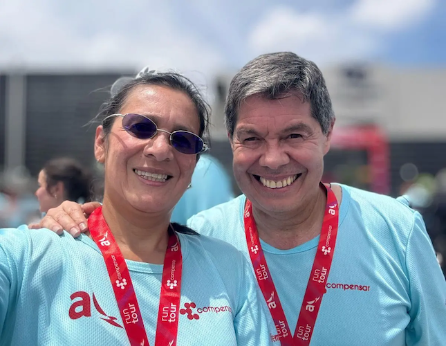 Gonzalo shown with his wife.