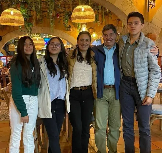 Gonzalo with his family.