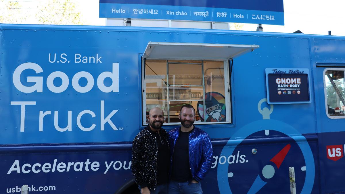 U.S. Bank supported local LGBT-owned small business Gnome Bath & Body by handing out free soaps via the U.S. Bank Good Truck during a recent SF LGBT Center Pride month event.