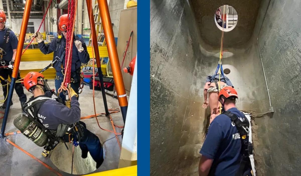 First responders from Green Bay, Wis., and surrounding communities conduct training at Georgia-Pacific's Broadway facility. .