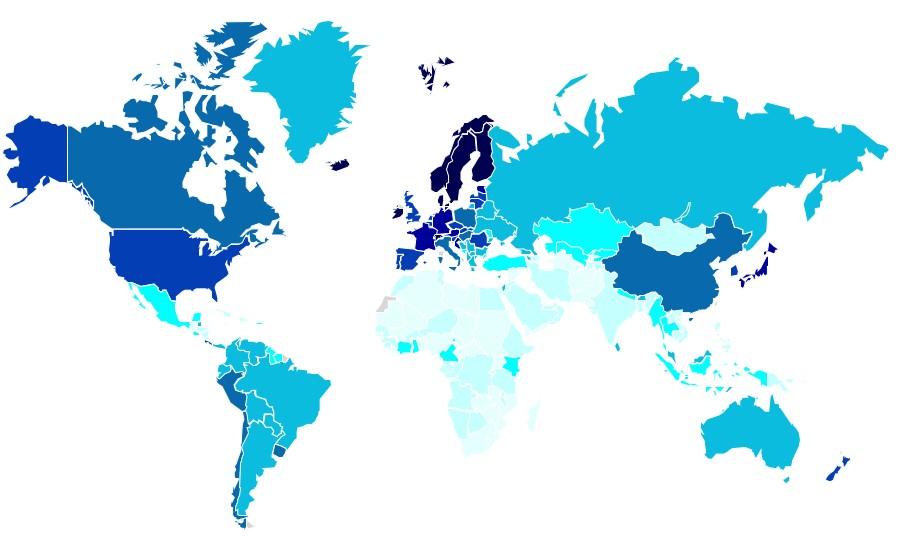 Sustainable Competitiveness World Map 2021