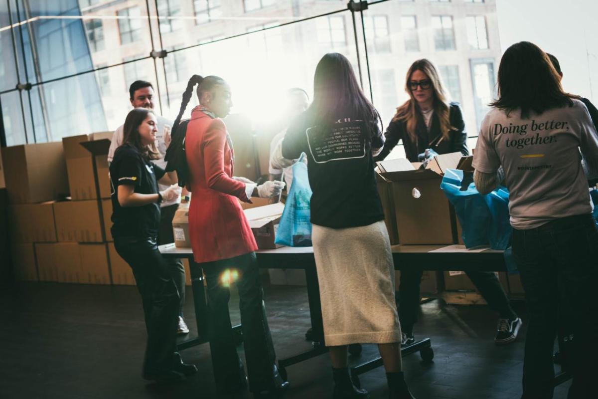 Tapestry employees volunteering