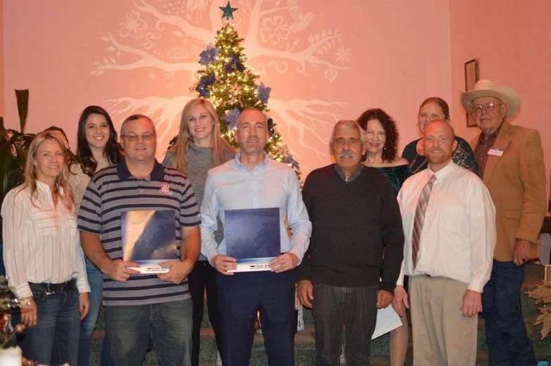 Recipients of $250,000 in Freeport’s Community Investment Fund grants pose for a photo with Freeport representatives during the 2017 Greenlee County Chamber of Commerce holiday mixer. Photo from Eastern Arizona Courier/The Copper Era.