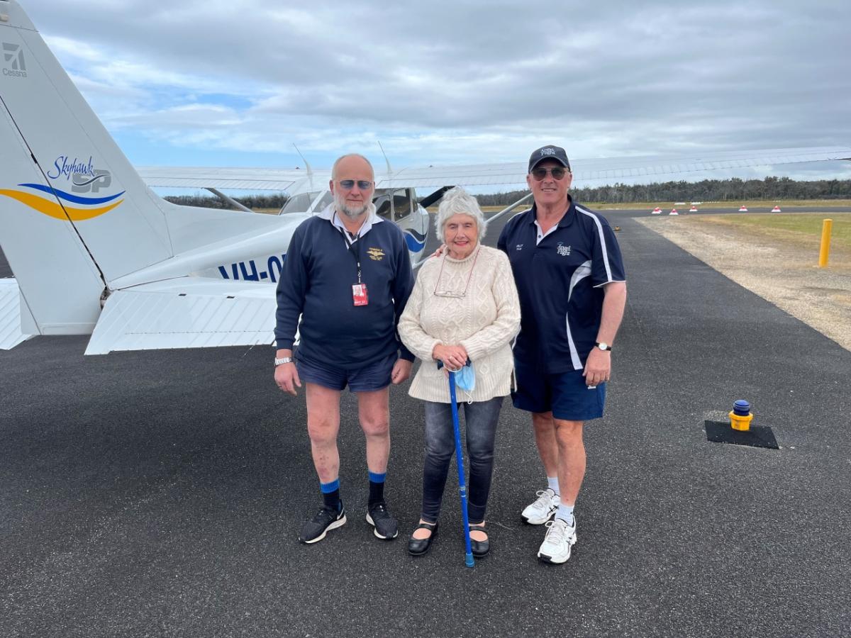 Angel Flight flying Greta home from Mallacoota