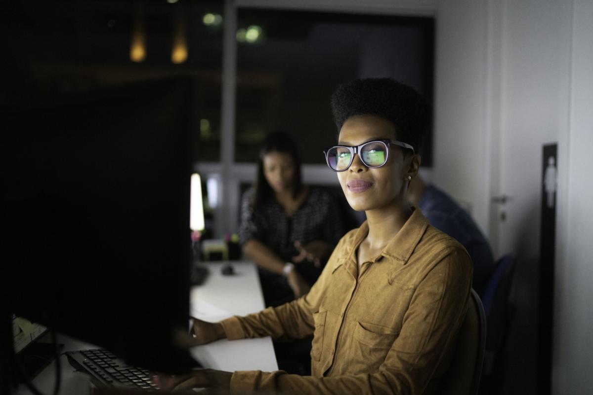 Person working at computer