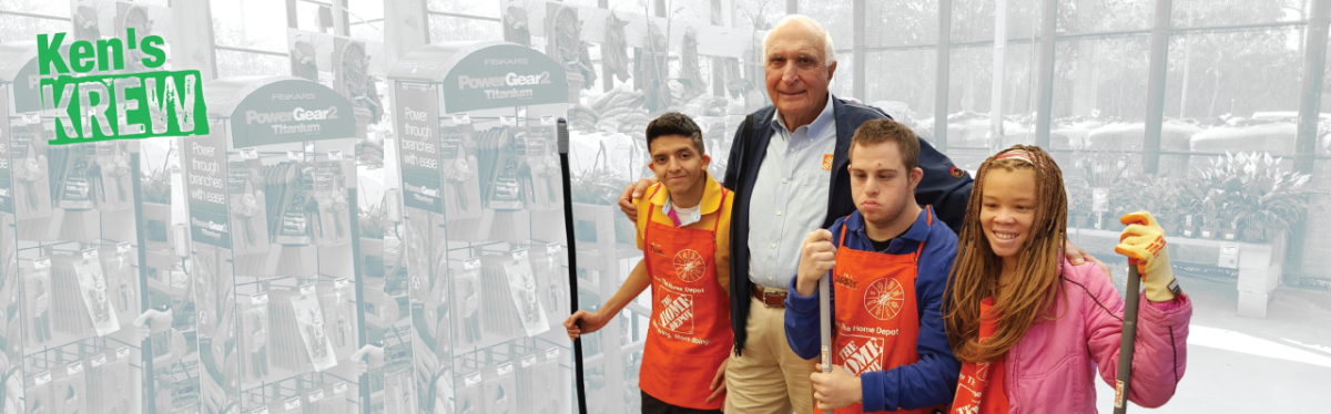 Ken Langone, founder of Home Depot with children