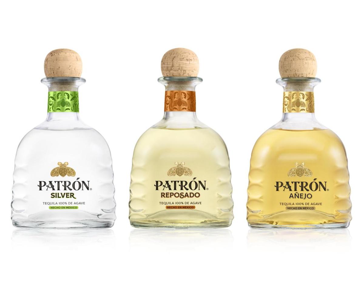 Three bottles of PATRÓN Tequila