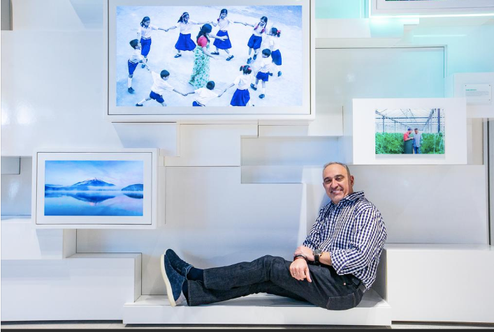 Antonio Neri, HPE's chief executive officer, inside HPE's San Jose headquarters. Image courtesy of Silicon Valley Business Journal.
