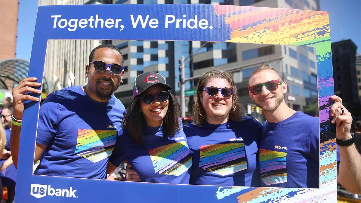 U.S. Bank employees at the Columbus, Ohio, Pride Parade.