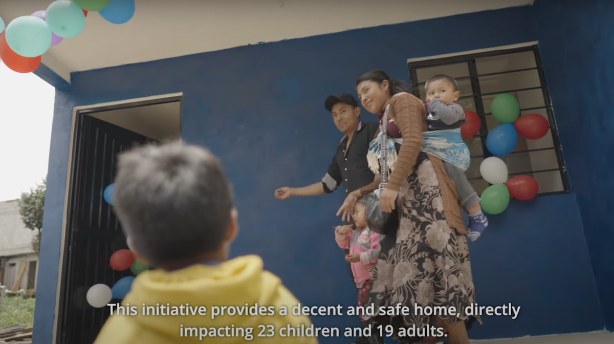 This initiative provides decent and safe home, directly impacting 23 children and 19 adults.