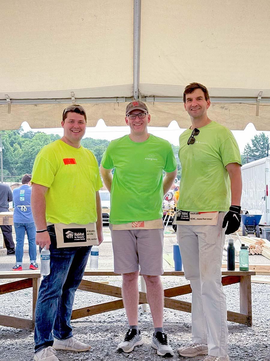 3 volunteers