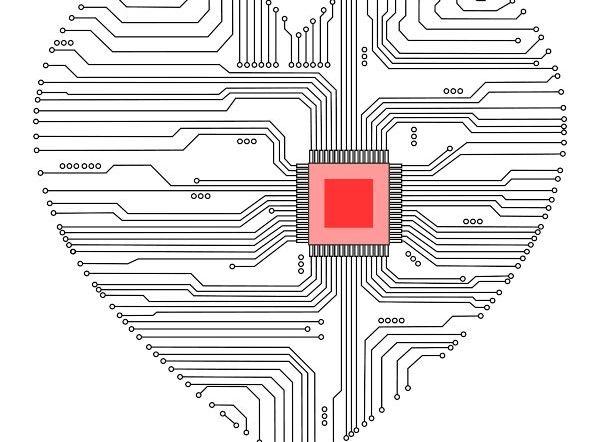 Image of heart-shaped microchip