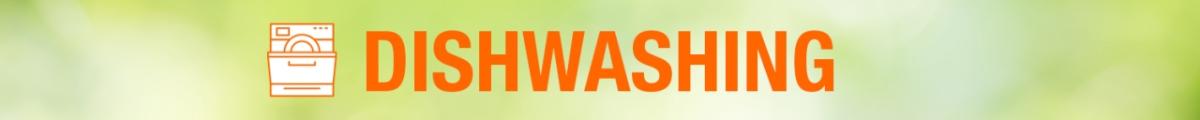 Banner saying Dishwashing.