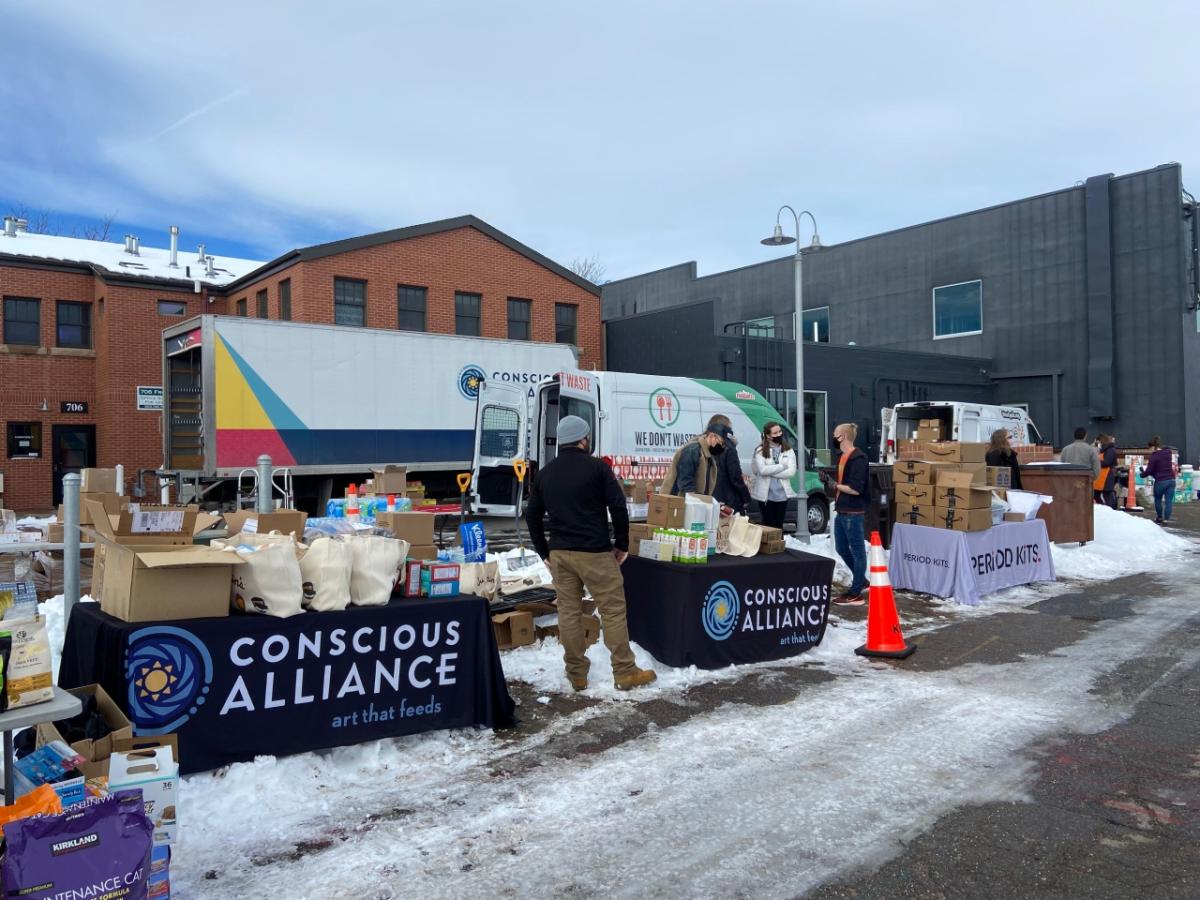 Hormel Conscious Alliance tables outside at event