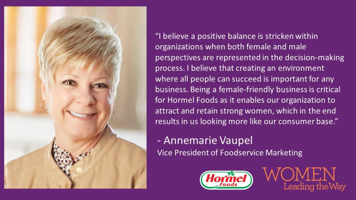 Annemarie Vaupel, Vice President of Foodservice Marketing 