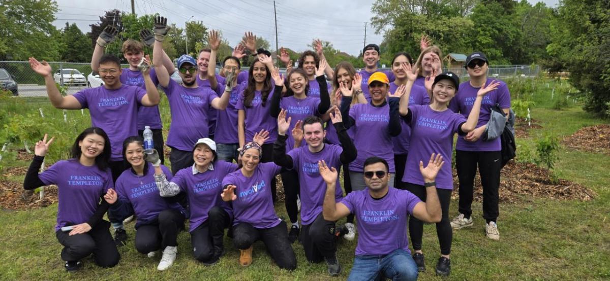 Toronto employees at the tree planting event.