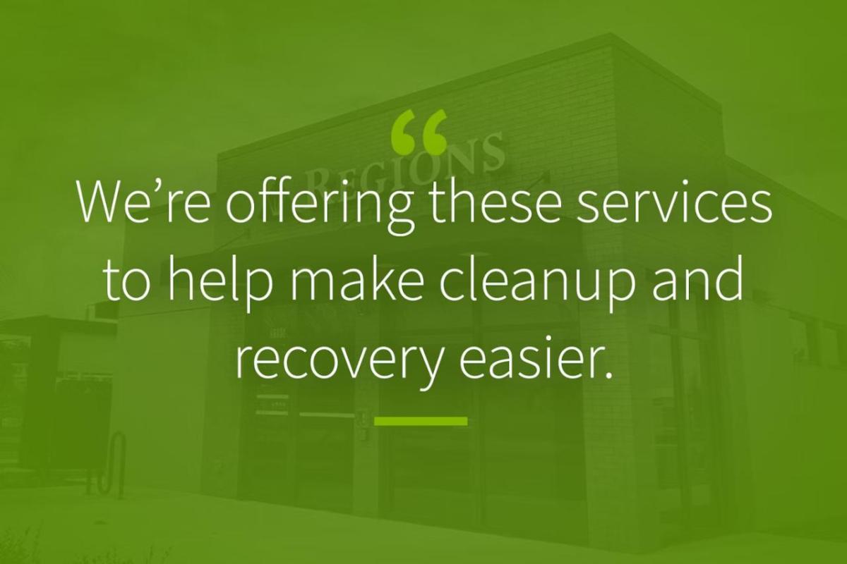 "We're offering these services to help make cleanup and recovery easier."